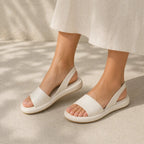 Women's Wedge Slip On Sandals with Slingback Strap