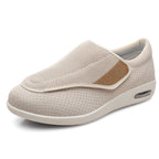Women's Wide-Fit Mesh Shoes with Adjustable Strap and Air Cushion Sole