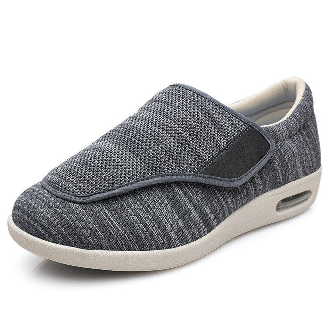 Women's Wide-Fit Mesh Shoes with Adjustable Strap and Air Cushion Sole
