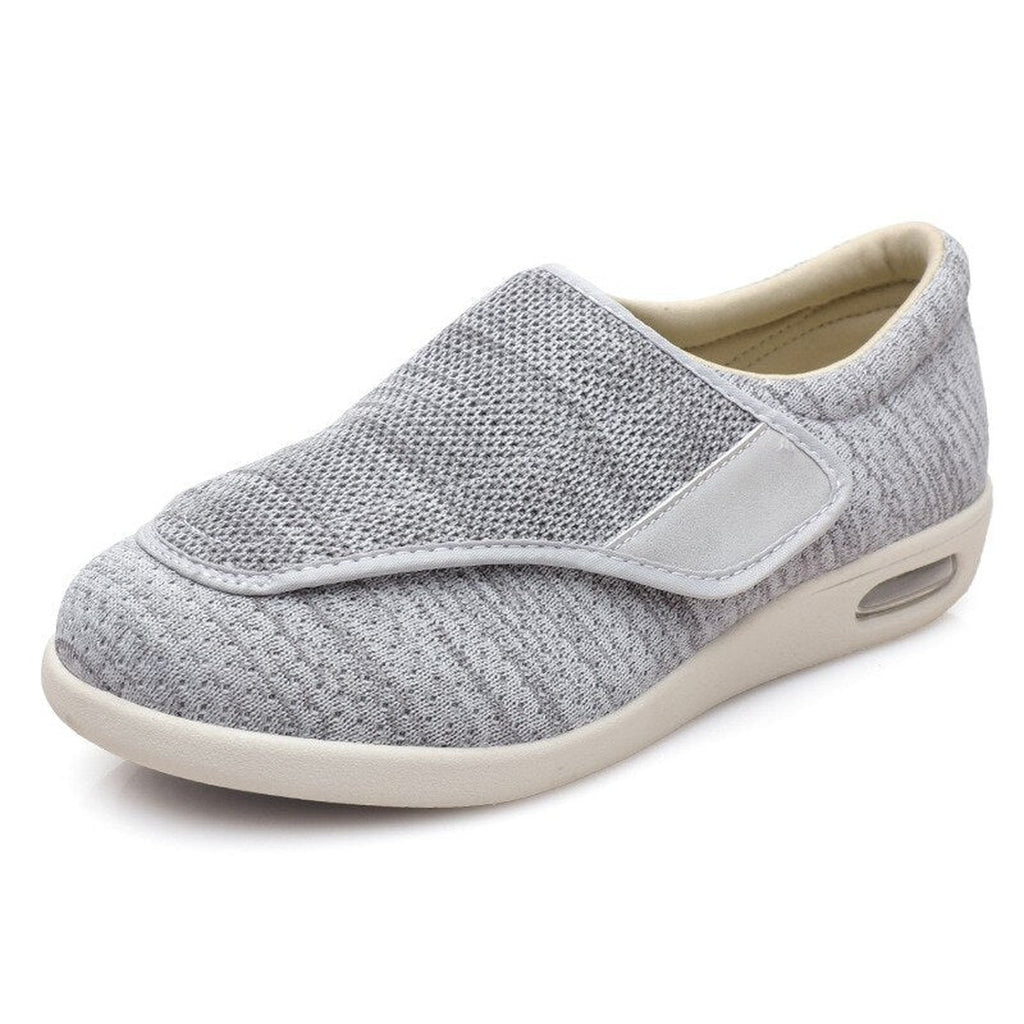 Women's Wide-Fit Mesh Shoes with Adjustable Strap and Air Cushion Sole