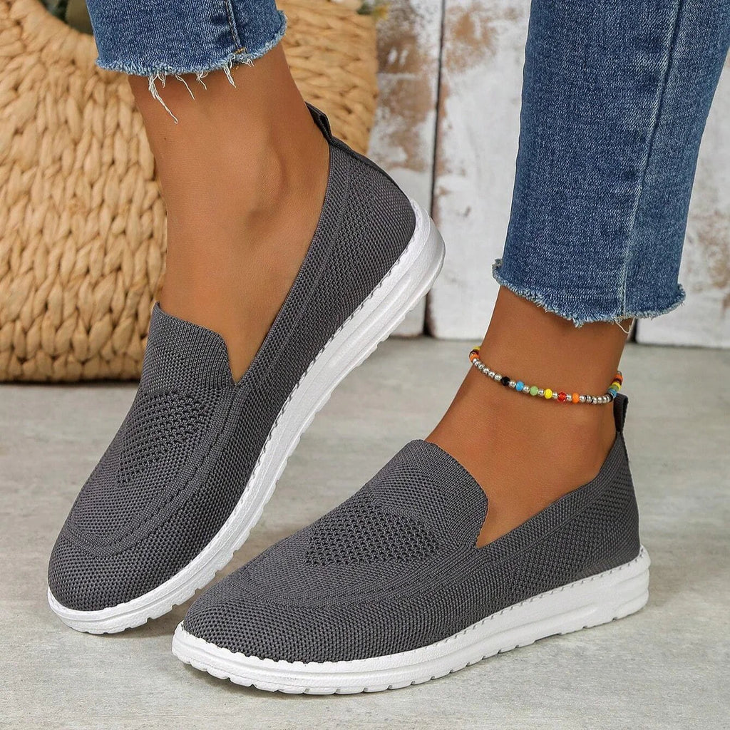 Women's Wide Fit Slip On Shoes with Round Toe