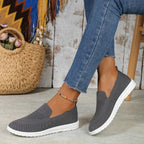 Women's Wide Fit Slip On Shoes with Round Toe