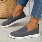 Women's Wide Fit Slip On Shoes with Round Toe