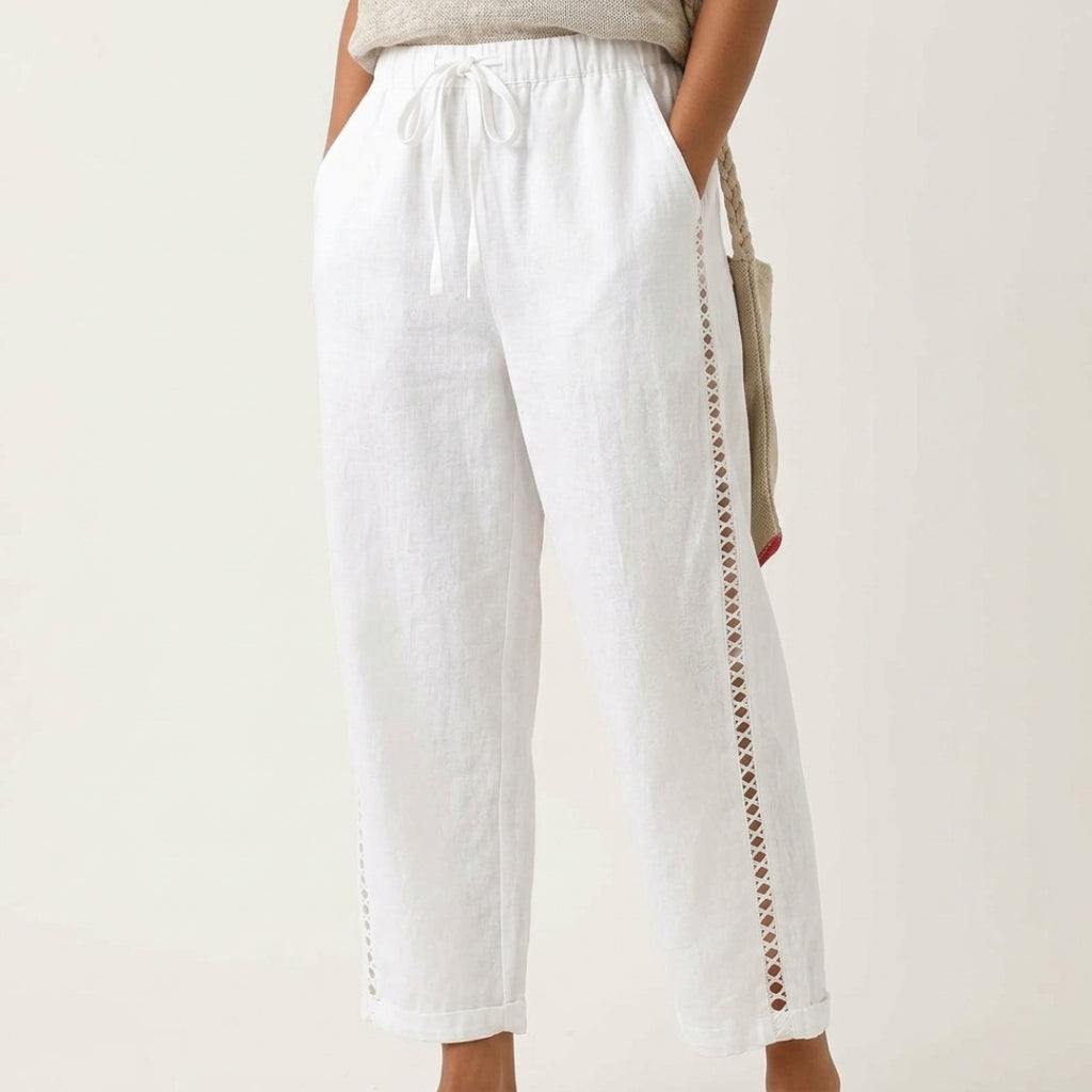 Women's Wide Leg Relaxed Trousers with Elasticated Waist