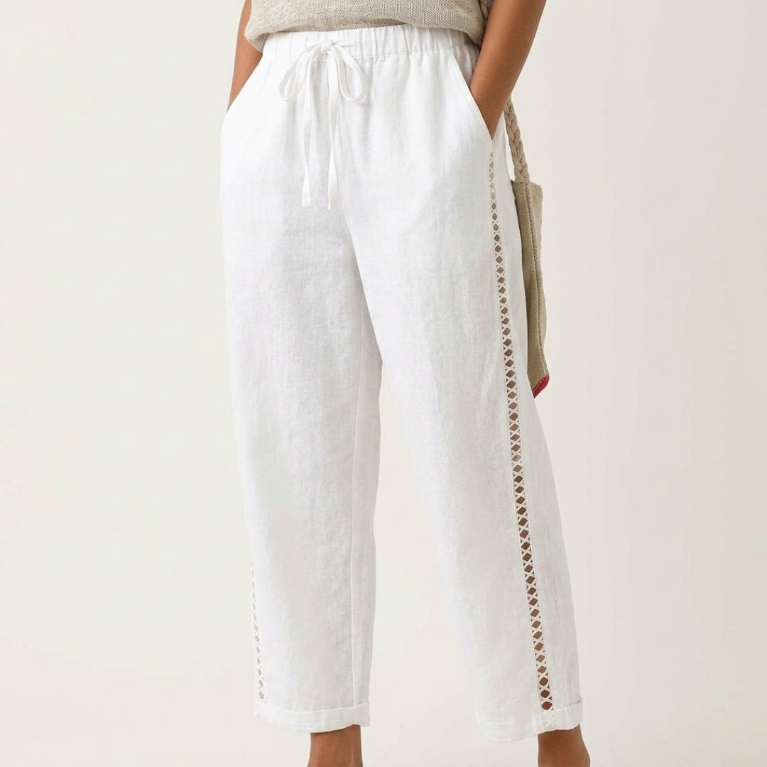 Women's Wide Leg Relaxed Trousers with Elasticated Waist
