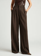 Women's Wide Leg Work Trousers with High Waist
