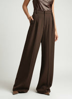 Women's Wide Leg Work Trousers with High Waist