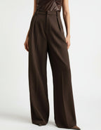 Women's Wide Leg Work Trousers with High Waist
