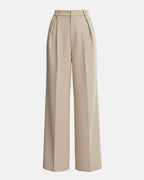 Women's Wide Leg Work Trousers with High Waist